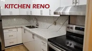 KITCHEN RENOVATION AND NEW FLOORS - Quartz Countertops - SPC Vinyl Waterproof Flooring Upgrade