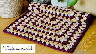 Comment faire un tapis au crochet ✨ Tuto crochet facile gratuit d&eacute;butant ⭐️ Toutes tailles D&eacute;co DIY
