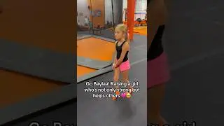 This 8 Year Old Gym Warrior Will AMAZE You! 🩷🥹 #daughters #momlife #shorts