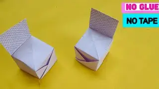DIY || ORIGAMI CHAIR || No glue no tape paper crafts || paper crafts without glue and tape