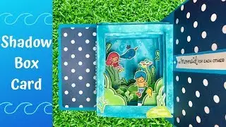 How to make a shadow box card || 3D card DIY || Ocean scenery