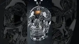 Crystal Glass Skull Cutting 💎💀 | Satisfying Art