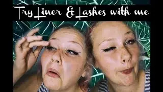 FIRST ATTEMPT AT LINER AND LASHES! | YUVIANCA DOERK