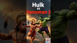 Hanuman Ji Vs Hulk🙏🏻 #ytshorts #hanumanji #hulk #kids