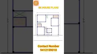 🔥💙 New House Design 33' X 32' 🔥💙 1056 SQFT House #shorts #AShortADay