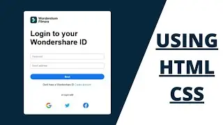 Login Form Design design using HTML and CSS || Animated Login Form Filmora 