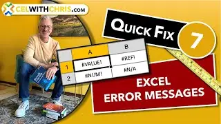 Quick Fix 7  : Excel Errors What they mean and how to Fix