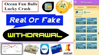 Ocean Fun Balls App Honest Review | Real Earning or Scam? 💰 Lucky Crash Gameplay & Withdrawal Proof!