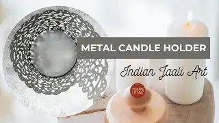 Jaali Art Metal #candleholder Handcut Floral Design | #StoreUtsav | #shadowart | #homedecor | SUV 73