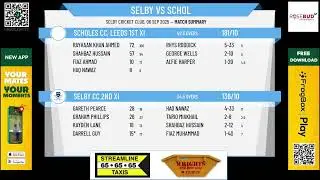 Selby CC 2nd XI v Scholes CC, Leeds 1st XI
