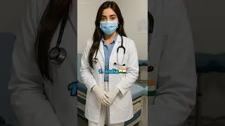 Top 10 Countries WWith Most Beautiful Doctor Uniform 🥼💜🥰 #shorts #uniform