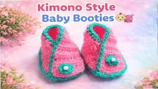 Newborn Kimono Crochet Booties | Easy Handmade Baby Shoes