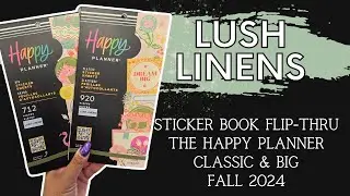 Lush Linens- Classic & Big | Sticker Book Flip-Thru | The Happy Planner Fall 2024