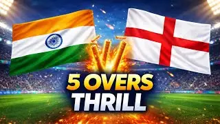 India vs England 5 Over Match | Last Over Drama | Real Cricket 24