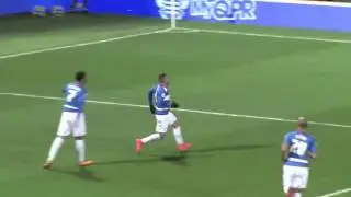 Doelpunt Tjaronn Chery (QPR) tegen Derby County