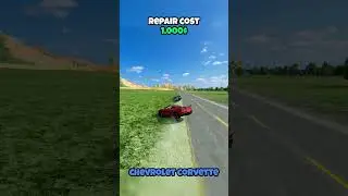 Which car overtakes the truck and what is the repair cost? #beamng #beamngdrive #game #gaming #car