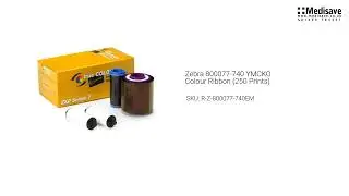 Zebra 800077 740 YMCKO Colour Ribbon 250 Prints R Z 800077 740EM