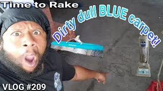 Workhorse Vacuum Dirty Dull Blue Carpet gets the RAKE|Carpet cleaning vlog Episode 209