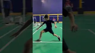 8 year old boy footwork skills #badminton #shuttlesmash #shuttle #footwork #sports #game #kids