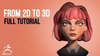Sculpting stylized female bust Tutorial - Zbrush