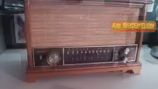 (115) Vintage ZENITH S-58040 AM FM  Tube Radio Wood Cabinet