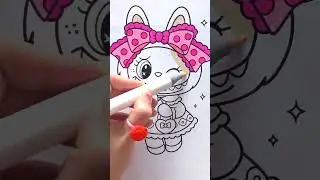 Labubu Coloring ASMR 🎀✨ | Satisfying Cute Character Art ASMR