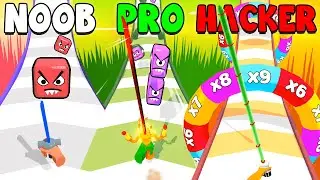 NOOB vs PRO vs HACKER in SWORD CUT RUN 🗡️ UNREAL SWORD!!!