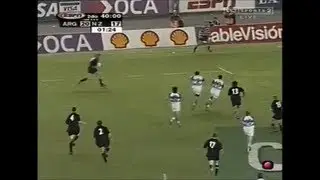 Injury time try saves the All Blacks vs Argentina 2001