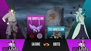 Sasuke VS Obito POWER LEVELS - Justicescale