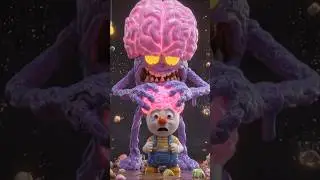 UntitledBubblegum Monster Steals Candy Brain from Toy Clown | Creepy Funny 3D Animation