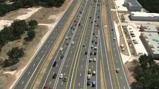San Antonio I-10 Managed Lanes 3D Animation