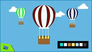 Flat Hot Air Balloon Design || Inkscape Tutorials || Bit n Bite