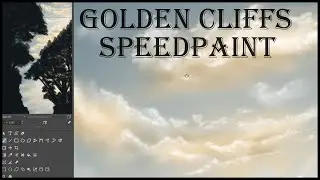 Golden Cliffs | #speedpainting    w/#NatureSoundsBirds  | #krita