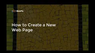 How to create a new web page in SlickPic