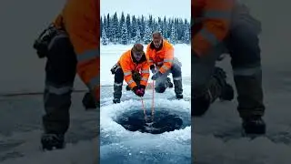 Frozen Edge, Trapped Wolf &mdash; Watch the Rescue ❄️🐺  #rescueshorts  #animalrescue  #ytshorts