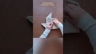 Pinwheel Napkin Folding Idea/ How to  Fold Napkin Tutorial/ Easy Napkin/ Table Decor #decorationidea