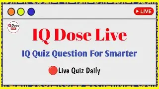 🔴Live | Brain Level Test | IQ Test #IQ Quiz