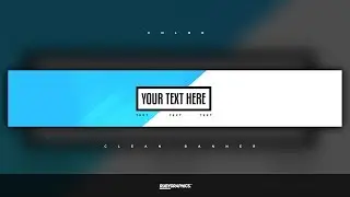 FREE GFX: Free Photoshop Banner Template: Clean 2D Custom Colors Banner Design