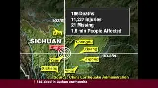 186 DEAD IN CHINAS LUSHAN EARTHQUAKE