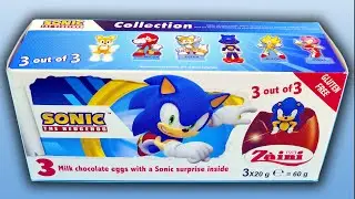 3 Sonic the Hedgehog Surprise Eggs Zaini from Italy ASMR Oddly Satisfying No Talking Video