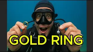 Underwater Find: Gold, Silver Ring Earing! #diving #treasure #underwatertreasure #goldring