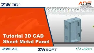 ZW3D Indonesia - Tutorial membuat 3D panel dengan fitur Sheet Metal