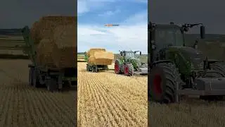 FENDT 724 Vario Tractor Chasing Bales Heath Super chaser