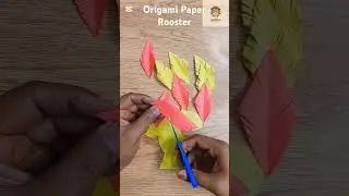 Origami Paper Rooster #papercrafts #origami #origamitutorial #rooster #youtubeshorts #diy #craft