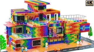 Build Beautiful Luxury Double Villa House For Hamster From Magnetic Balls ( Satisfying )