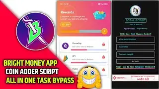 Bright Money App Task Bypass Script || Bright Money Coin Adder Script || Bright Money Coin Adder