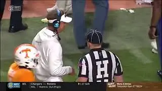 Tennessee fan throws golf ball at Lane Kiffin in Wild Ending
