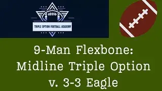 9-Man Flexbone: Midline Triple Option v. 3-3 Eagle