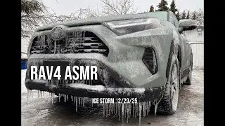 LoFi ASMR - Ice Storm 12/29/25 - Tapping/Scratching Ice Covered Rav4 | Crunchy Ice/Snow - No Talking