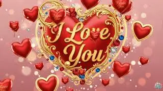 I Love You Message with Floating Heart Balloons | Romantic Motion Graphic Video